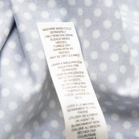 Chico's Dazzling Dot Tank Top Polka Dot Stretch Blue White Size 0 Small New - Picture 6 of 7